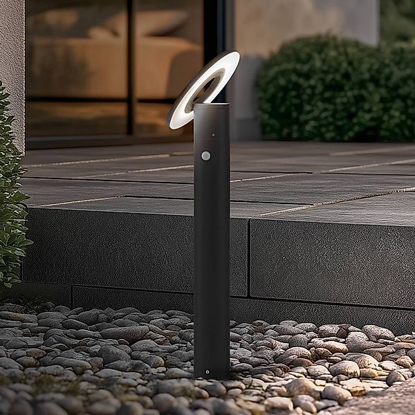 Arcchio LED-Wegeleuchte Tovio, anthrazit,, Ø 24cm, Sensor günstig online kaufen