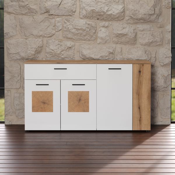 INOSIGN Sideboard "Linz" 1 Stk. tlg. Kommode mit Hirnholzapplikationen - Sc günstig online kaufen