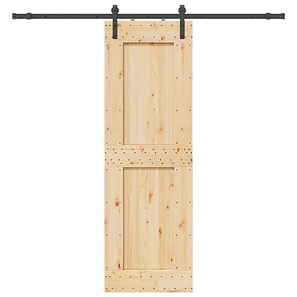 vidaXL Schiebetür mit Beschlag 70x210 cm Massivholz Kiefer 3332706 günstig online kaufen