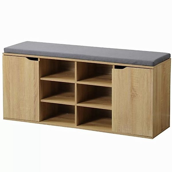 Kesper Schuhschrank mit Sitzkissen Eiche Spanplatte B/H/T: ca. 103x48x30,5 günstig online kaufen