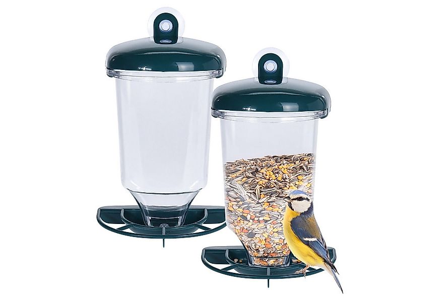 Spetebo Vogelhaus Fenster Futterhäuschen für Vögel 2er Set, mit einem stark günstig online kaufen