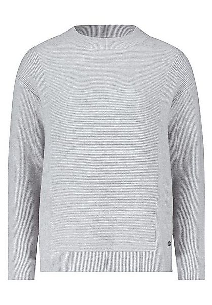 Betty&Co Sweatshirt Strickpullover Kurz 1/1 Arm, Light Silver Melange günstig online kaufen