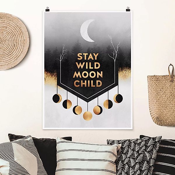Poster Spruch - Hochformat Stay Wild Moon Child günstig online kaufen