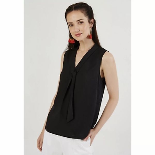 Just Like You  Blusen Schwarze Bluse mit Schleife günstig online kaufen