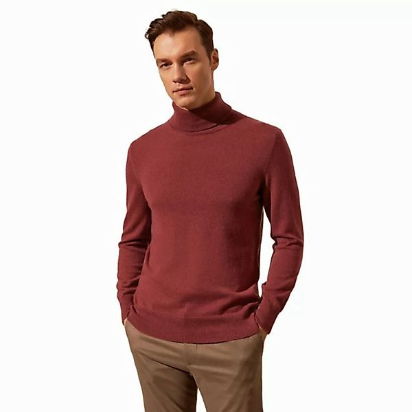 Silk and Cashmere Sweater Herren-Rollkragenpullover aus 100 % Kaschmir, wei günstig online kaufen