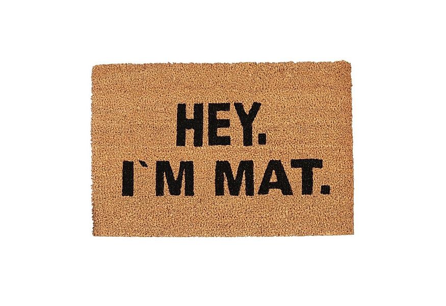 relaxdays Fußmatte Kokos I'M MAT, Höhe: 15 mm günstig online kaufen