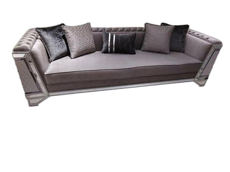 Xlmoebel 3-Sitzer Wohngruppenmöbel Sofa 3 Plätze Edel Sofa 3 Plätze Grau, 1 günstig online kaufen