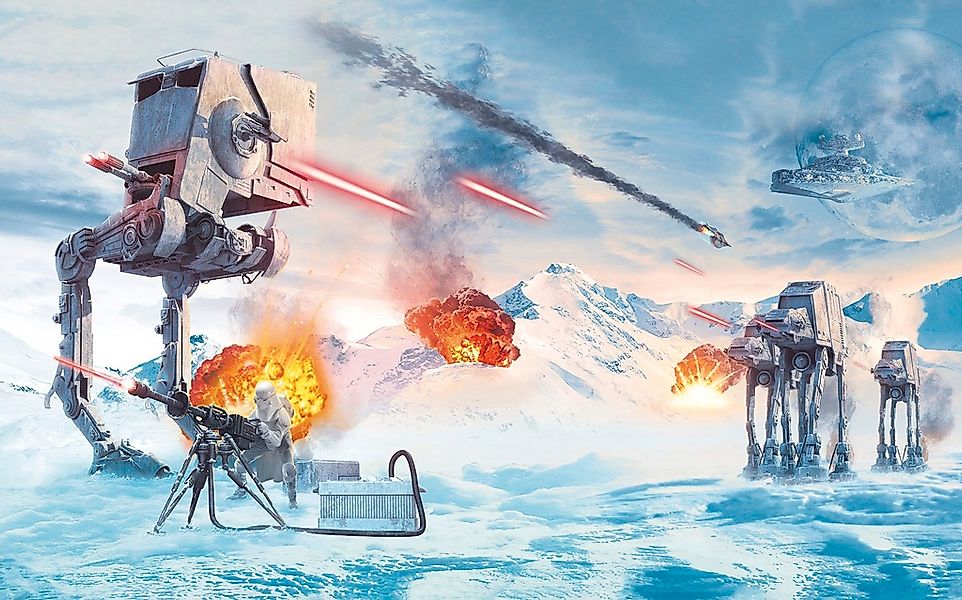 Komar Fototapete »Digitaldruck Vlies - Star Wars Hoth Showdown - Größe 400 günstig online kaufen
