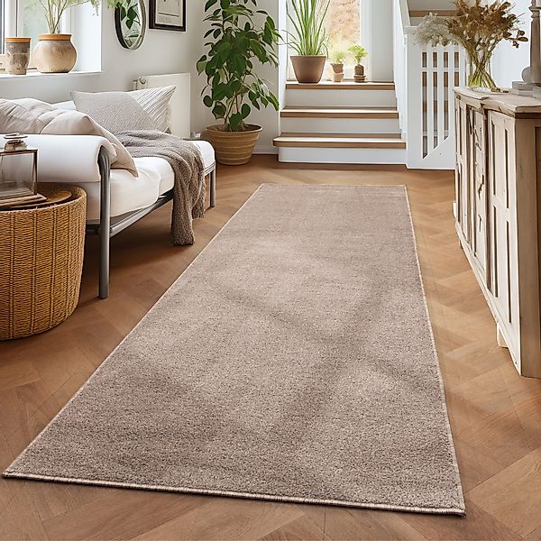 Carpettex Veloursteppich Unicolor - Einfarbig, Läufer, günstig online kaufen