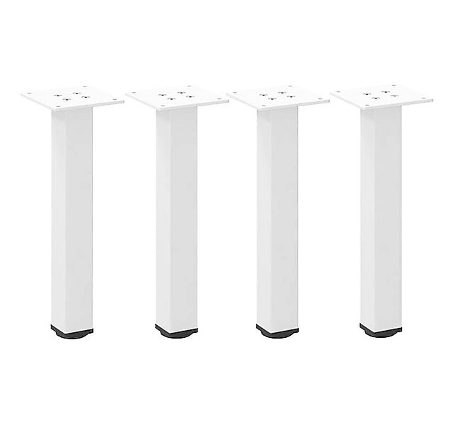 vidaXL Tischbein Couchtischbeine 4 Stk. Weiß 30-32 cm Stahl günstig online kaufen