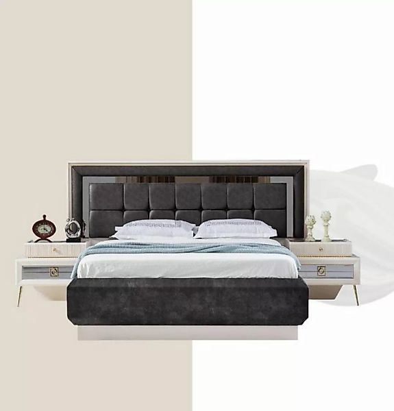 JVmoebel Bett Schlafzimmer Modern Holz Textil Betten Bett Polsterbett Luxus günstig online kaufen