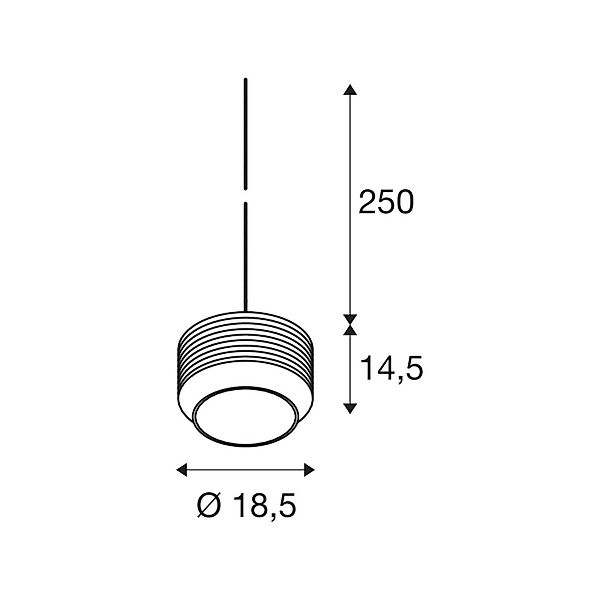 Pendellampe Pantilo Rope 19, silberfarben, Glas, Ø 18,5 cm günstig online kaufen