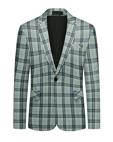 Allthemen Sakko mit buntem Karomuster Anzugsakko Regular-Fit günstig online kaufen