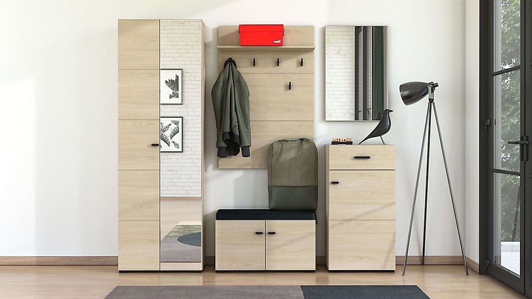 Home affaire Garderoben-Set "Rathlin Flurmöbel, Dielenmöbel, Flurschrank, F günstig online kaufen