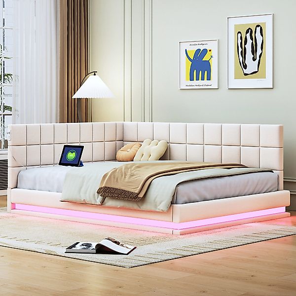 HAUSS SPOLE Schlafsofa 140x200cm mit LED günstig online kaufen