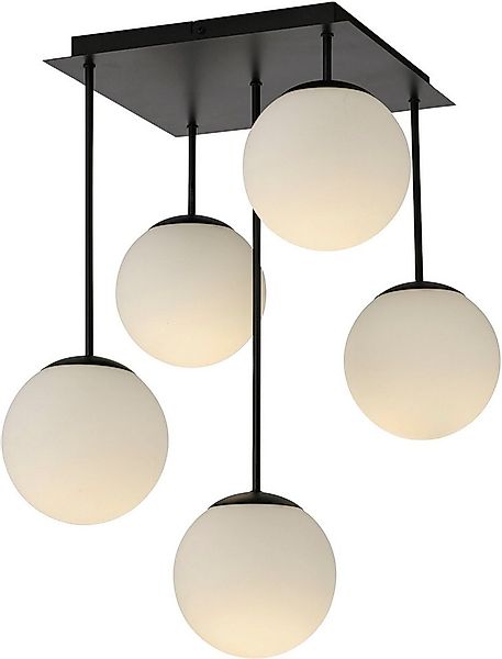 my home Deckenleuchte Nellin, ohne Leuchtmittel, Deckenlampe mit großen Gla günstig online kaufen