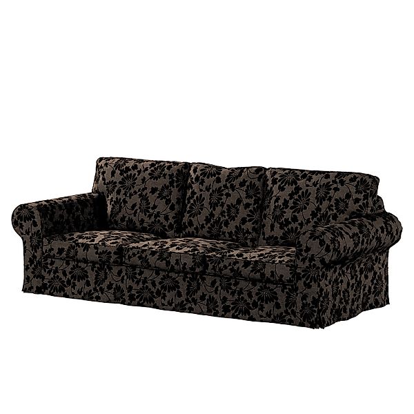 Bezug für Ektorp 3-Sitzer Sofa nicht ausklappbar, braun-schwarz, Sofabezug günstig online kaufen