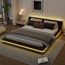 BlingBin Polsterbett Bodenbett (1-tlg., mit LED-Umgebungsbeleuchtung, günstig online kaufen