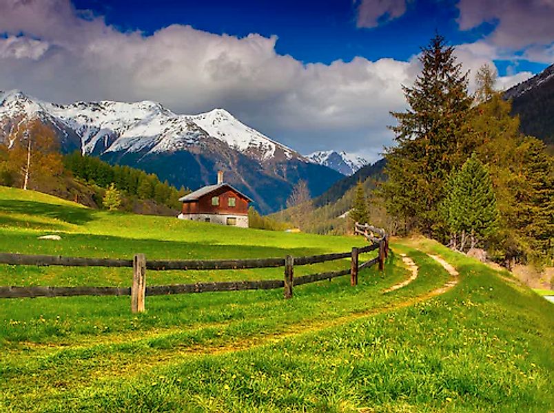 Papermoon Fototapete »Schweizer Alpenlandschaft« günstig online kaufen