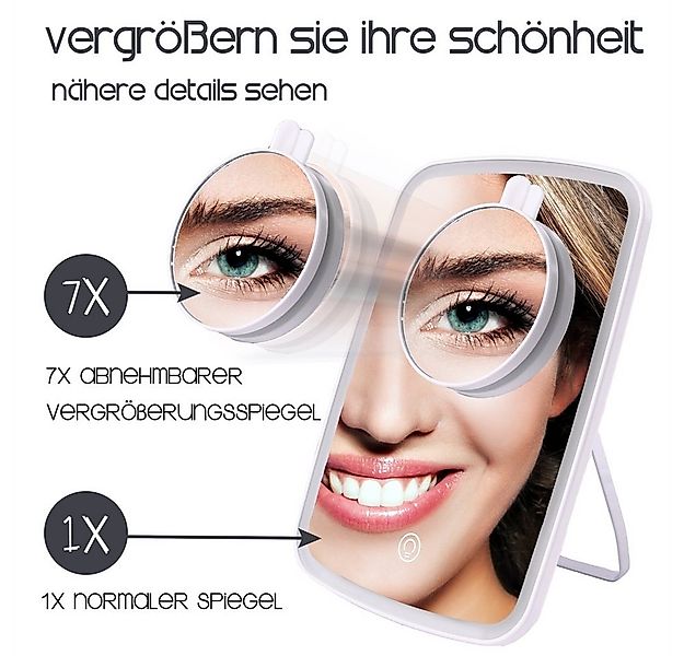 Feel2Home Schminkspiegel Schminkspiegel Kosmetikspiegel Make-up LED 7 Fach günstig online kaufen