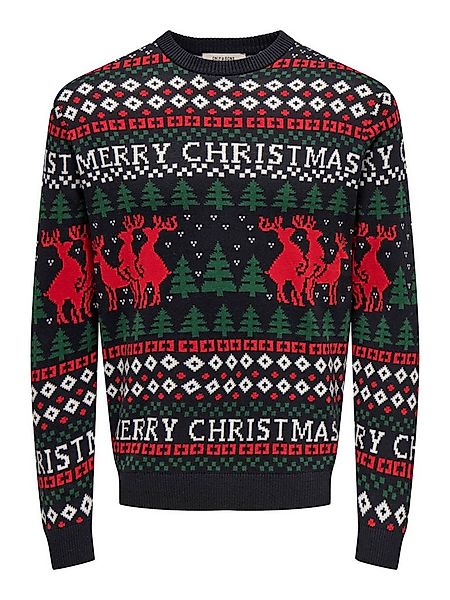 ONLY & SONS Rundhalspullover ONSX-MAX REG DEER CREW KNIT günstig online kaufen