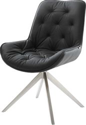 DELIFE Polsterstuhl Taimi-Flex, Kreuzgestell breit Edelstahl günstig online kaufen