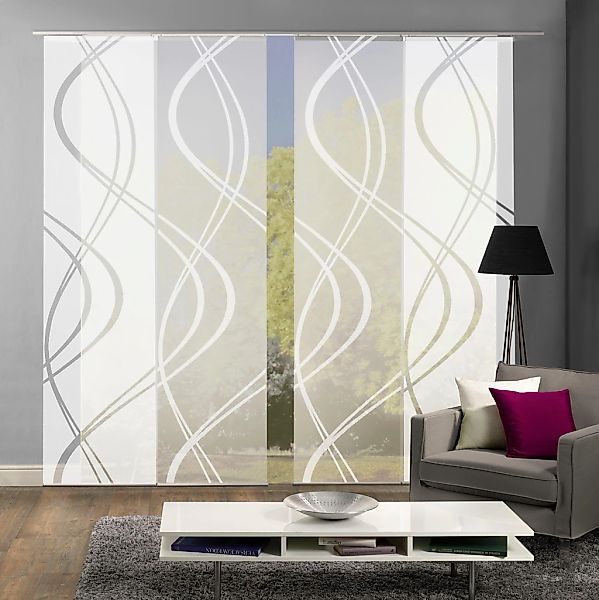 HOME WOHNIDEEN Schiebegardine "DAN" Klettband 4 Stk. tlg. HxB: 245x60, inkl günstig online kaufen