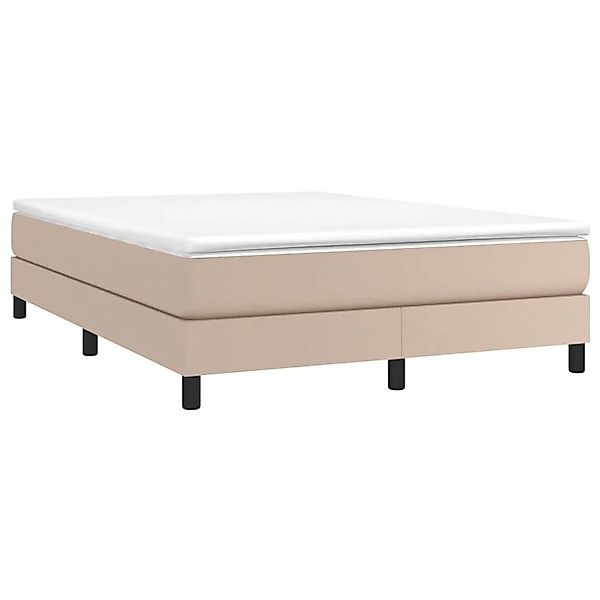 vidaXL Boxspringbett Matratze Cappuccino-Braun 140x200cm Kunstleder 3144266 günstig online kaufen