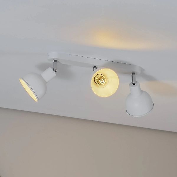 Deckenleuchte Elba, 40 cm, 3-flammig, weiß, Metall, E27 günstig online kaufen