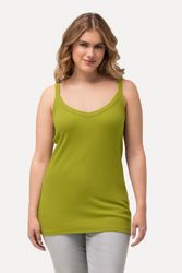 Ulla Popken Longtop Ripptop Slim V-Ausschnitt günstig online kaufen