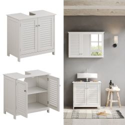 Vicco Waschbeckenunterschrank Riad, Weiß, 60 x günstig online kaufen