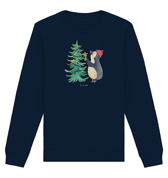 Mr. & Mrs. Panda Longpullover Größe XL Pinguin Weihnachtsbaum - French Navy günstig online kaufen