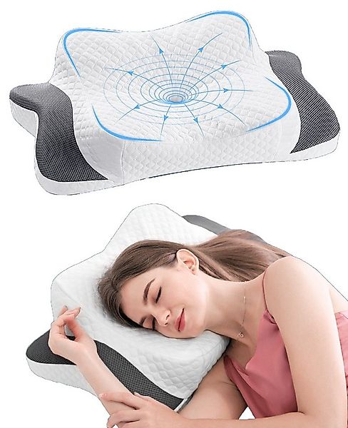 Elegear Nackenstützkissen 60X38cm Kopfkissen aus Memory Schaum, höhenverste günstig online kaufen