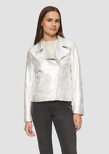 s.Oliver Funktionsjacke Indoor-Jacke Bikerjacke in Veloursleder-Optik günstig online kaufen