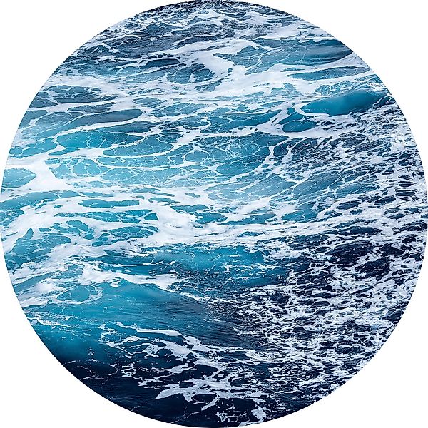 Sanders & Sanders Selbstklebende Runde Tapete Aloha Blau Ø 125 cm 611775 günstig online kaufen