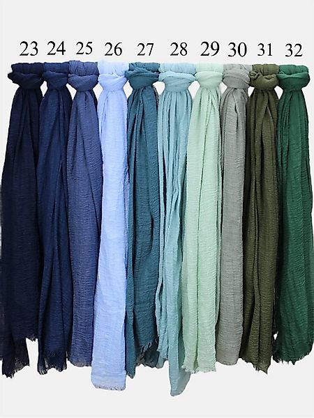 Aymasal Kopftuch Kreppschal Hijab mit Fransen günstig online kaufen