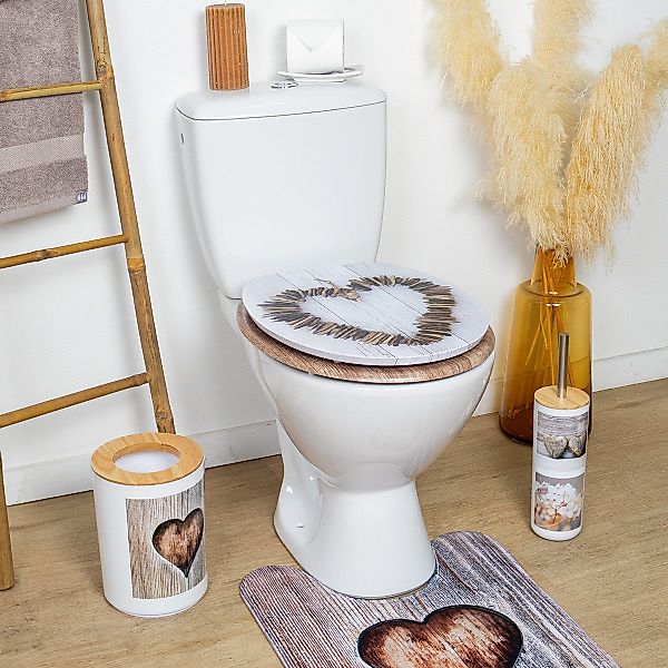 LikeKa WC-Sitz Toilettensitz mit MDF-Holzkern Toilettendeckel günstig online kaufen