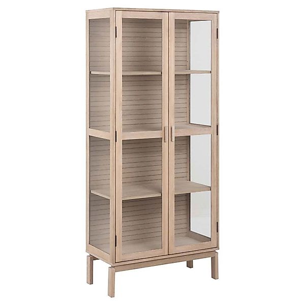 ebuy24 Linley Vitrinenschrank 2 Glastüren Eichenfurnier günstig online kaufen