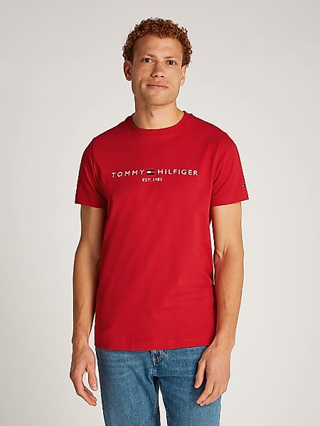 Tommy Hilfiger T-Shirt "TOMMY LOGO" aus reiner Baumwolle günstig online kaufen