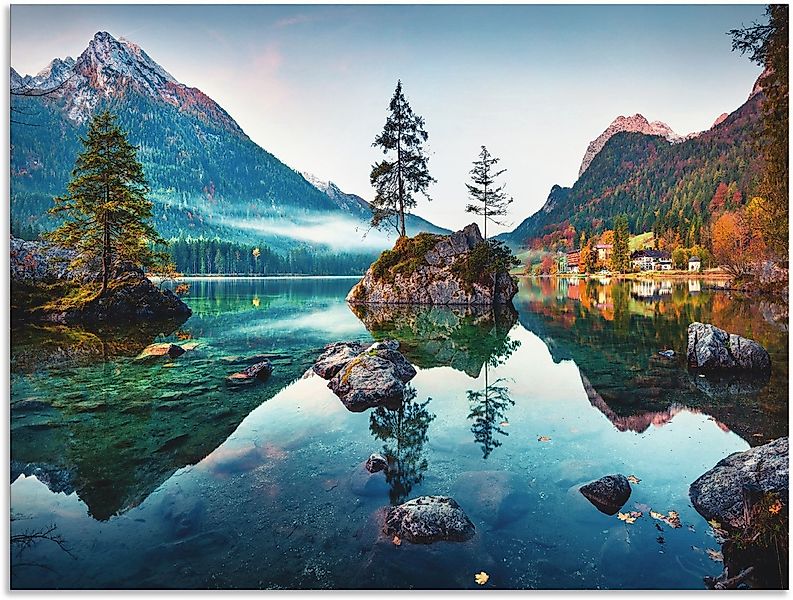 Artland Wandbild "Herbstszene des Hintersee vor Alpen" Seebilder 1 Stk. tlg günstig online kaufen