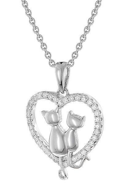 trendor Kette mit Anhänger Damen-Katzen 925 günstig online kaufen