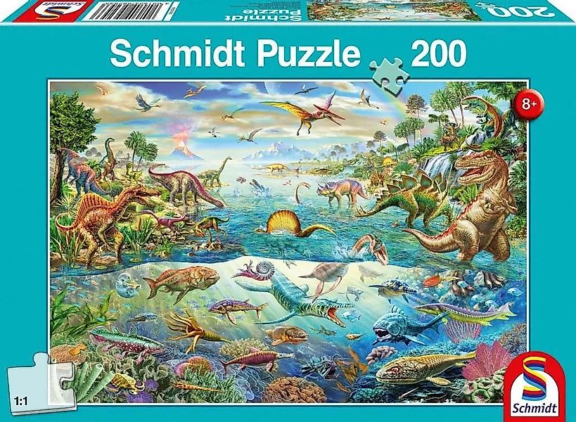 Schmidt Spiele Puzzle Entdecke die Dinosaurier, 200 Teile - Kinderpuzzle, 2 günstig online kaufen