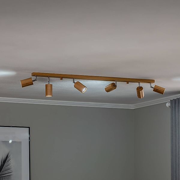 Envostar Peach Puff Deckenspot Holz Oktagon 6-flg. günstig online kaufen