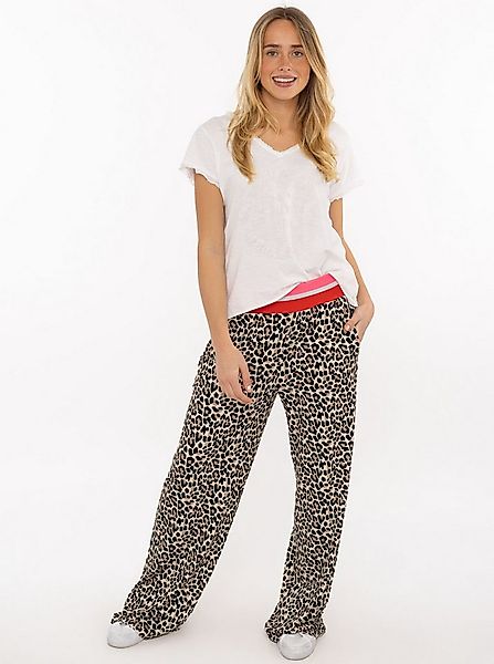 Zwillingsherz Stoffhose "Leo" Elastischer Bund, Leomuster, fließender Stoff günstig online kaufen