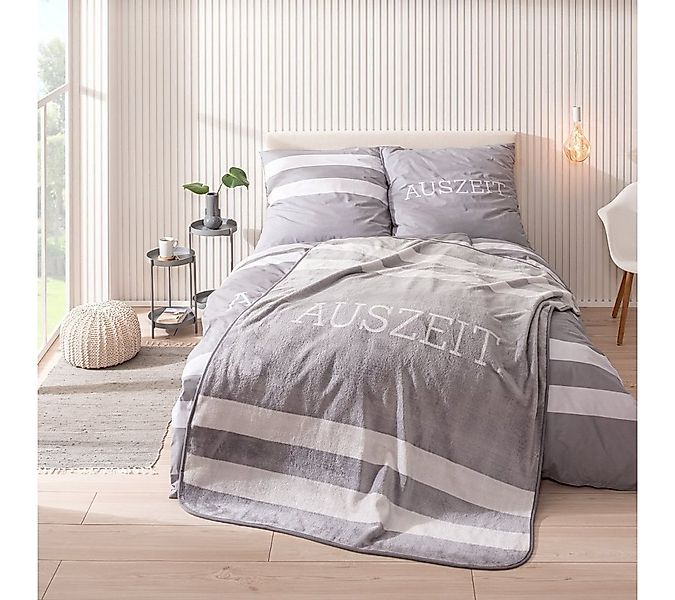 Wohndecke Auszeit. 150x200 cm, weich und kuschelig, passend zur Bettwäsche, günstig online kaufen