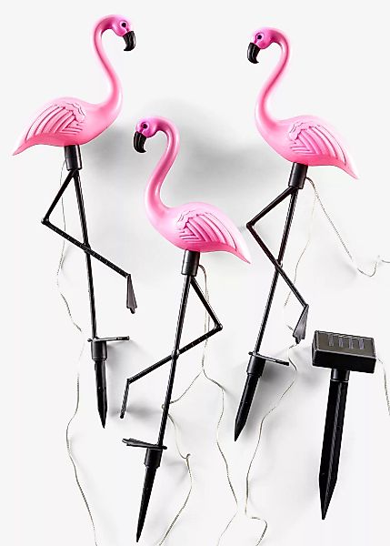Solar Dekoleuchte Flamingo (3er Pack) günstig online kaufen