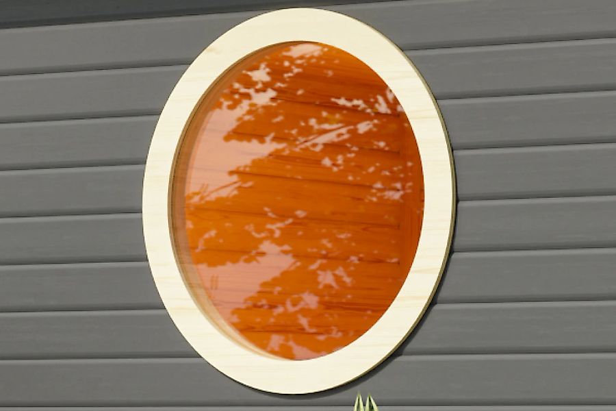 Karibu Saunafenster "rund, Klarglas" für natürliches Licht im Saunainnenrau günstig online kaufen