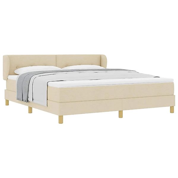 vidaXL Boxspringbett mit Matratze Creme 180 x 200 cm Stoff 3340232 günstig online kaufen