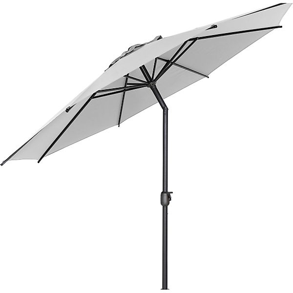 Siena Garden Marktschirm Ø 300 cm Grau mit Kurbelmechanik günstig online kaufen