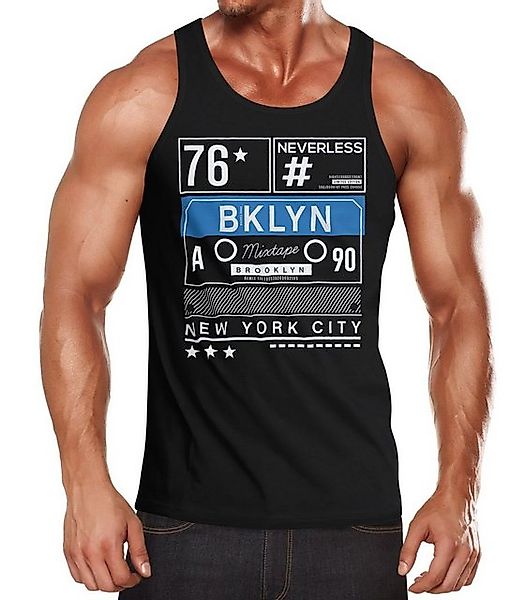 Neverless Tanktop Herren Tank Top Mixtape Kassette Brooklyn New York City R günstig online kaufen